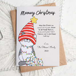 ハット キャットと ライト ペット ラバー クリスマス フラット