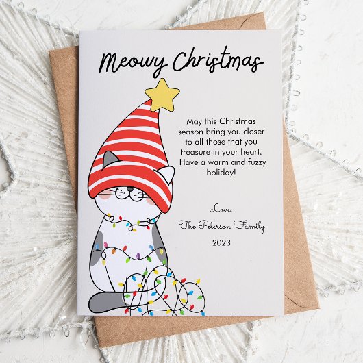 ハット キャットと ライト ペット ラバー クリスマス フラット