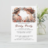 ハット 水彩 デルビー パーティー 招待状 (スタンド正面)