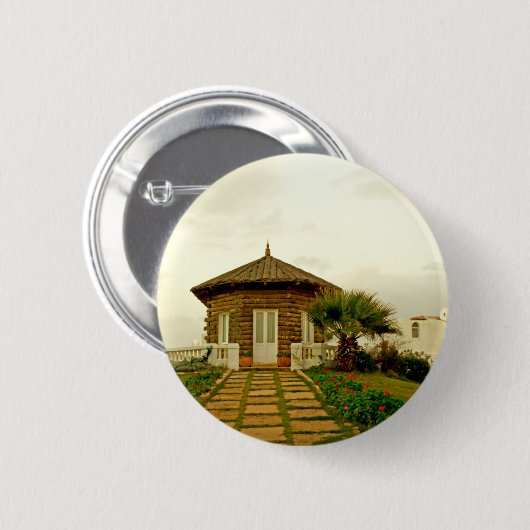 ハット 缶バッジ (正面&裏面)