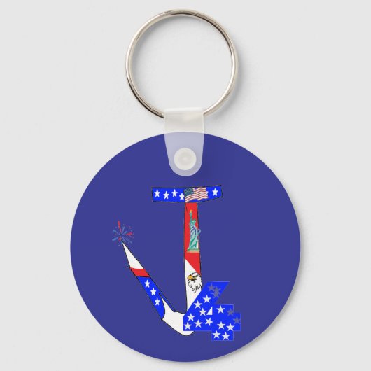 ハット – 7月4日 キーホルダー (正面)