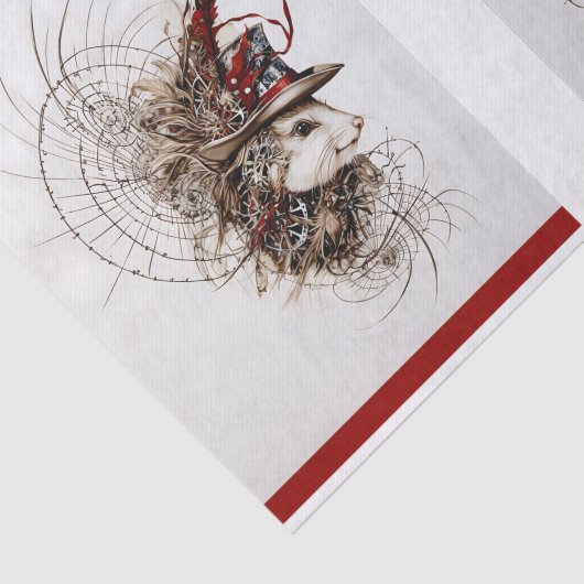 ハットLR 137のデコップキュートスチームパンクホワイトマウス 薄葉紙 (詳細)