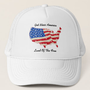 ハットUSA国旗God Bless America キャップ