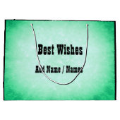 ハッパーソナライズされたピー105番目の誕生日デザイン ラージペーパーバッグ (裏面)