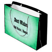 ハッパーソナライズされたピー105番目の誕生日デザイン ラージペーパーバッグ (裏面アングル)