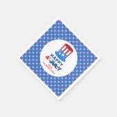 ハッパーソナライズされたピー7月4日ペーパーナプキン スタンダードカクテルナプキン (角)