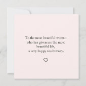 ハッパーソナライズされたピー・アニバーサリー ノートカード (裏面)