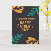 ハッパーソナライズされたピー・ファーザー・デイ・カード カード (黄色い花)