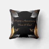 ハッパーソナライズされたプアニバーサリーゴールデンハミングバード クッション (裏面)