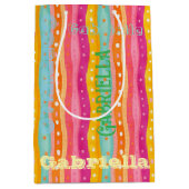 ハッパーソナライズされたプウォーター色抱き枕 ミディアムペーパーバッグ (正面)