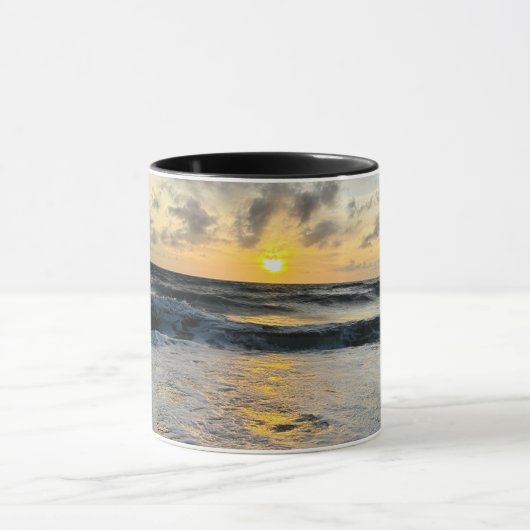 ハッパーソナライズされたプサンシャインかわいモダンい マグカップ (中央)