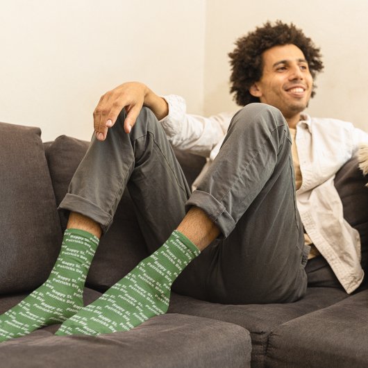 ハッパーソナライズされたプセントパトリックスデイグリーン名 ソックス