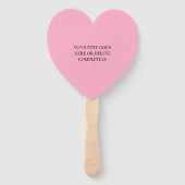 ハッパーソナライズされたプバレンタイン赤いハートピンク ハンドファン (裏面)