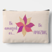 ハッパーソナライズされたプフラワー小物入れ アクセサリーポーチ (正面)