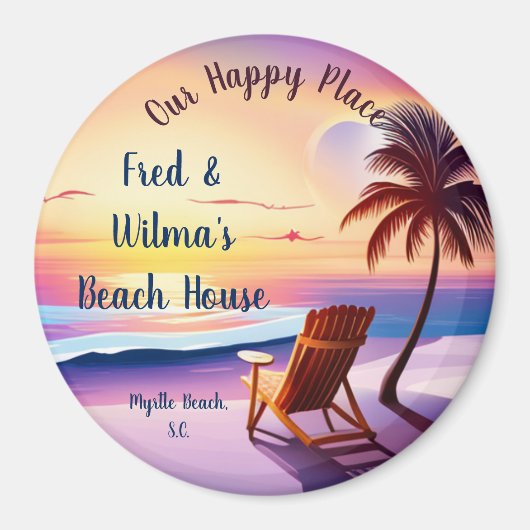 ハッパーソナライズされたププレイスカスタムロケーション マグネット (正面)