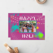 ハッパーソナライズされたプホリカラフルフェスティバルメッセージ ノートカード (正面/裏面インサイチュ)
