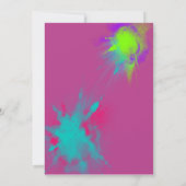 ハッパーソナライズされたプホリカラフルフェスティバルメッセージ ノートカード (裏面)