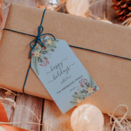 ハッパーソナライズされたプホリデーズウォーター色 ギフトタグ