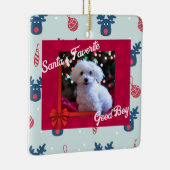 ハッパーソナライズされたプホリデーズオーナメントペットオーナーズ セラミックオーナメント (右)