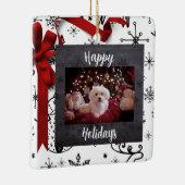 ハッパーソナライズされたプホリデーズペットをテーマにしたオーナメント セラミックオーナメント (右)