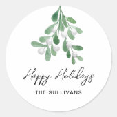 ハッパーソナライズされたプホリデーズミスタントー ラウンドシール (正面)