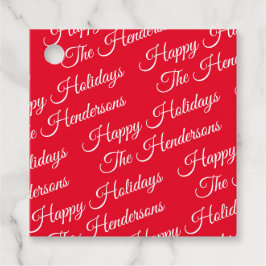 ハッパーソナライズされたプホリデーズレッド フェイバータグ