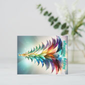 ハッパーソナライズされたプホリデー葉書。クリスマス ポストカード (スタンド正面)