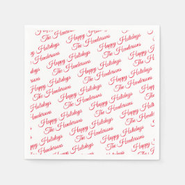 ハッパーソナライズされたプホリデー スタンダードカクテルナプキン