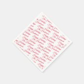 ハッパーソナライズされたプホリデー スタンダードカクテルナプキン (角)