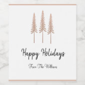 ハッパーソナライズされたプホリデー – メリークリスマス ワインラベル (シングルラベル)