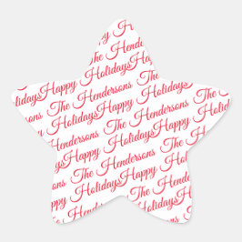 ハッパーソナライズされたプホリデー 星シール