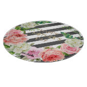 ハッパーソナライズされたプマザーズデイピンクフローラカスタム カッティングボード (角)