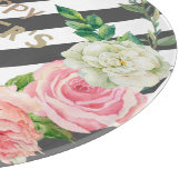 ハッパーソナライズされたプマザーズデイピンクフローラカスタム カッティングボード (角)