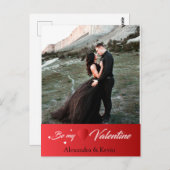 ハッパーソナライズされたプヴァレンティーンズデイフォトホリデー ポストカード (正面/裏面)