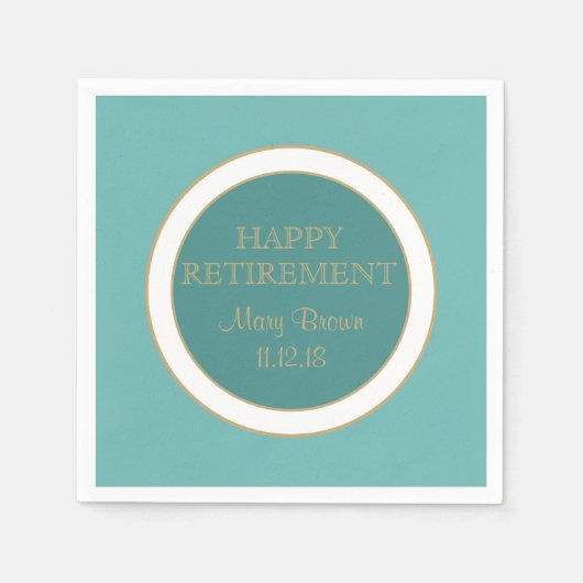 ハッパーソナライズされたプ退職紙ナプキン スタンダードカクテルナプキン (正面)