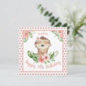 ハッパーソナライズされたプ14th誕生日ガールキュートスロッス カード (スタンド正面)