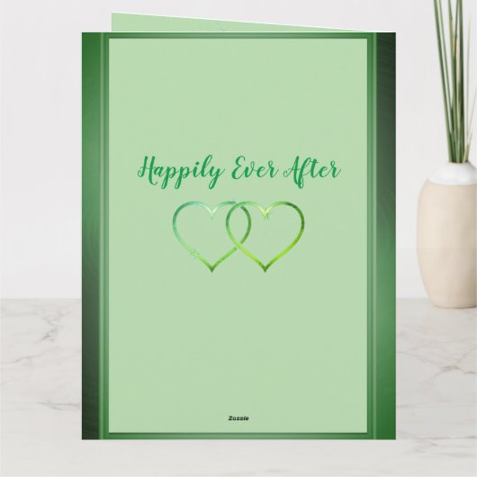 ハッパーソナライズされたプ20周年記念結婚カード カード (裏面)