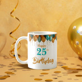 ハッパーソナライズされたプ25th誕生日コーヒーマグ コーヒーマグカップ