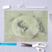 ハッビクトリアントヴェルディグリスグリーン動揺しての女性 薄葉紙 (クラフト)