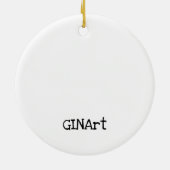 ハッピお洒落ーパープルオストリッヒ セラミックオーナメント (裏面)