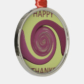 ハッピィサンクスギビング ゴールデンイエロー 渦巻き デザイン.png メタルオーナメント (右)
