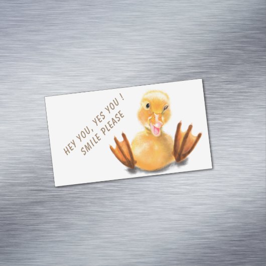 ハッピイおもしろいーイエローアヒル付き名刺マグネット マグネット名刺 (インサイチュ)