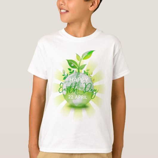 ハッピイアースデイ2026 惑星を救おう Tシャツ (正面)