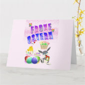 ハッピイイースター カード (黄色い花)