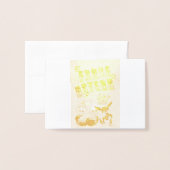 ハッピイイースター 箔カード (封筒付き正面)