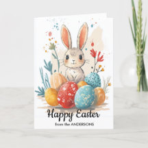 ハッピイースター！とってもかわいいウサギの卵とお花♪