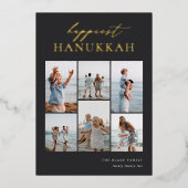 ハッピエストエレガントハヌカー6フォトコラージュ 箔シーズンカード (正面)