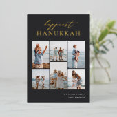 ハッピエストエレガントハヌカー6フォトコラージュ 箔シーズンカード (立ち正面)