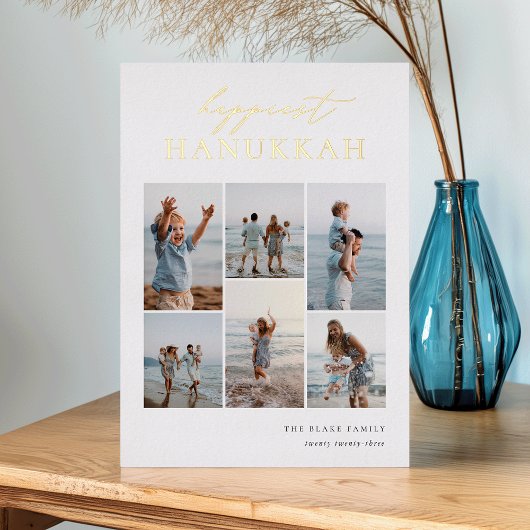 ハッピエストエレガントハヌカー6フォトコラージュ 箔シーズンカード
