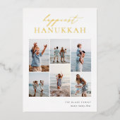 ハッピエストエレガントハヌカー6フォトコラージュ 箔シーズンカード (正面)